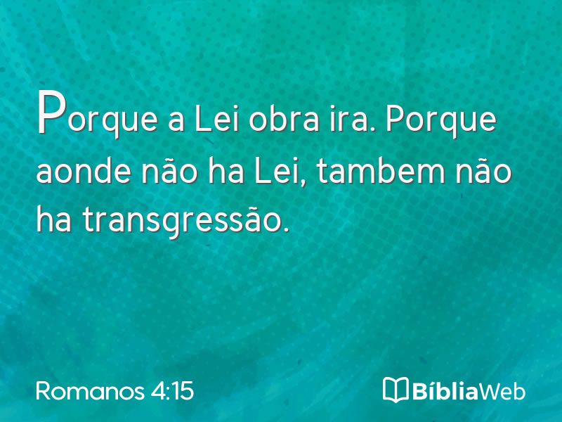 Romanos 4:15 em imagem para compartilhar