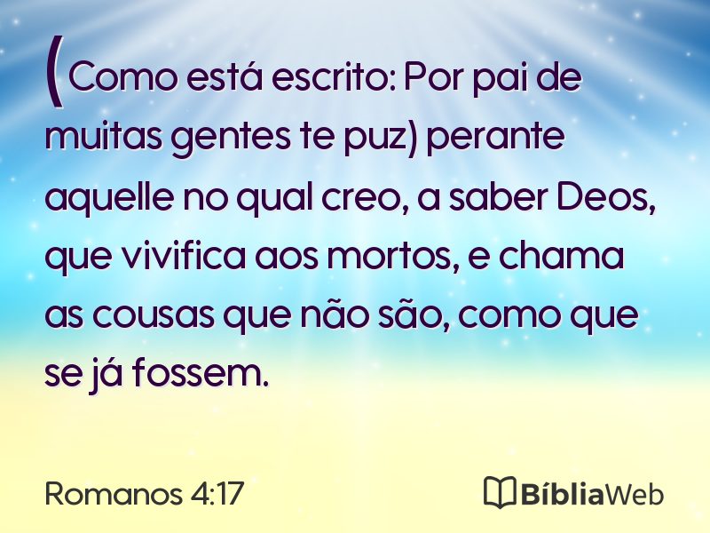 Romanos 4:17 em imagem para compartilhar