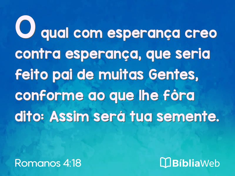 Romanos 4:18 em imagem para compartilhar