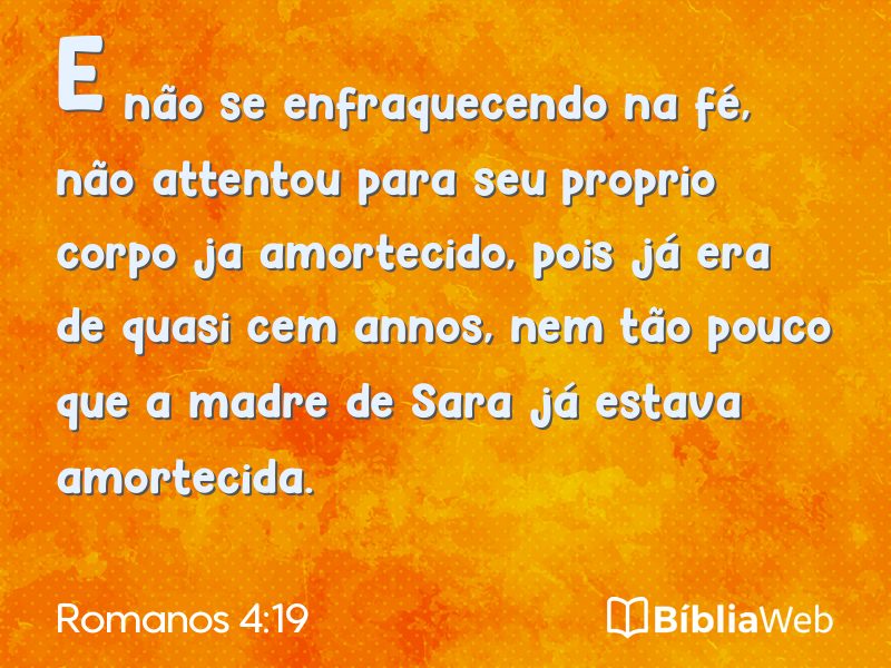 Romanos 4:19 em imagem para compartilhar