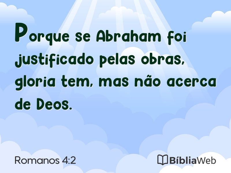 Romanos 4:2 em imagem para compartilhar