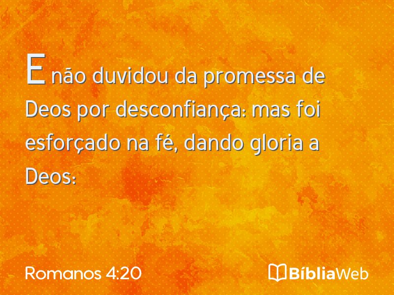 Romanos 4:20 em imagem para compartilhar