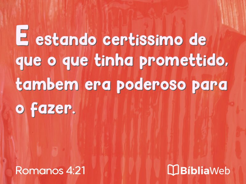 Romanos 4:21 em imagem para compartilhar