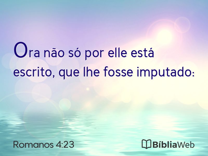 Romanos 4:23 em imagem para compartilhar