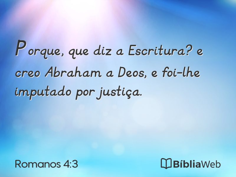 Romanos 4:3 em imagem para compartilhar