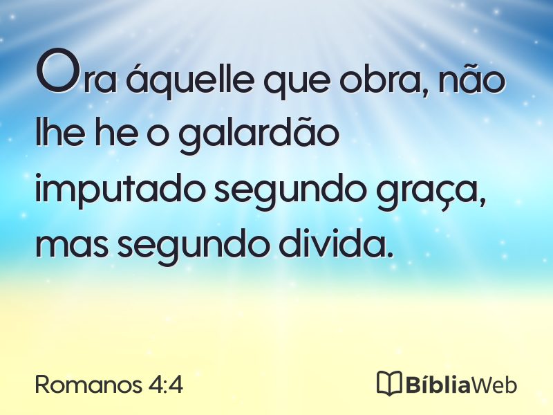 Romanos 4:4 em imagem para compartilhar