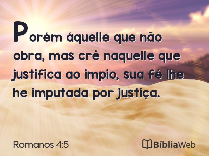 Romanos 4:5 em imagem para compartilhar