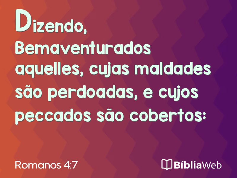 Romanos 4:7 em imagem para compartilhar