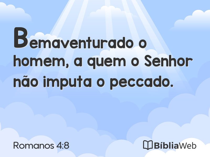 Romanos 4:8 em imagem para compartilhar