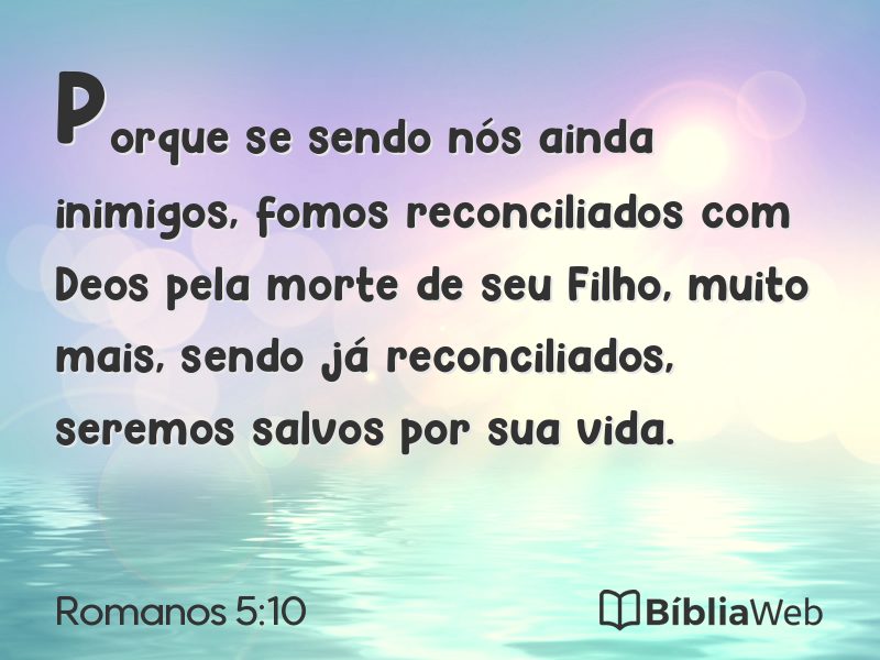Romanos 5:10 em imagem para compartilhar