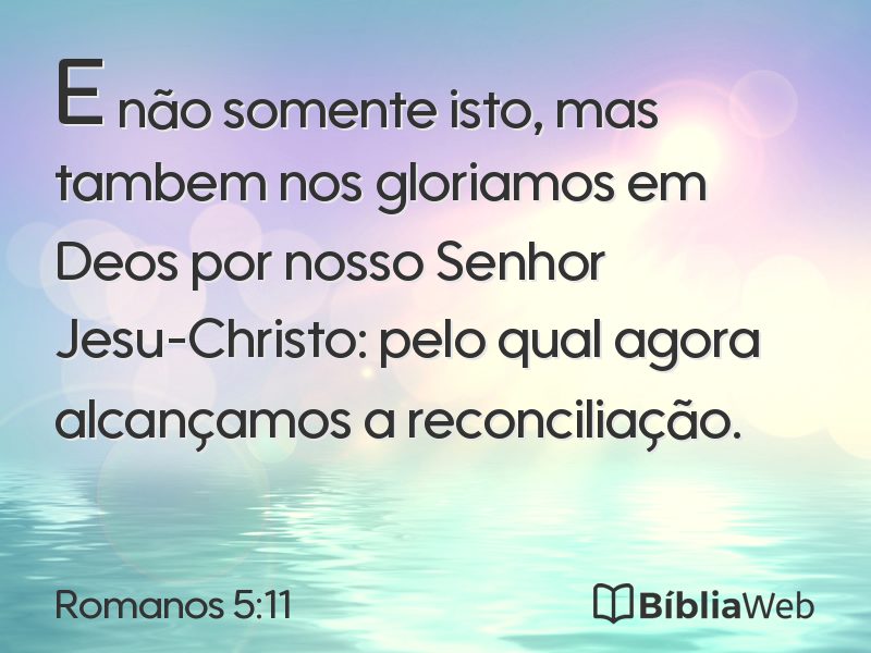 Romanos 5:11 em imagem para compartilhar