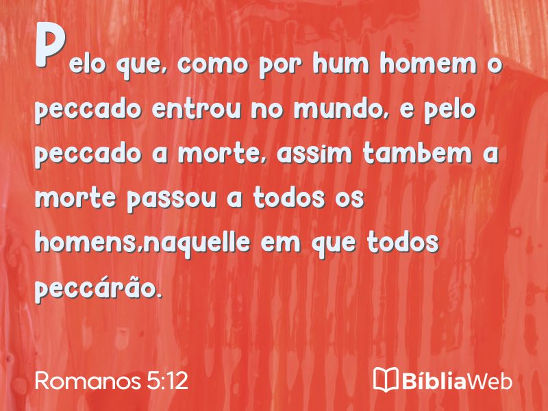 Romanos 5:12 em imagem para compartilhar