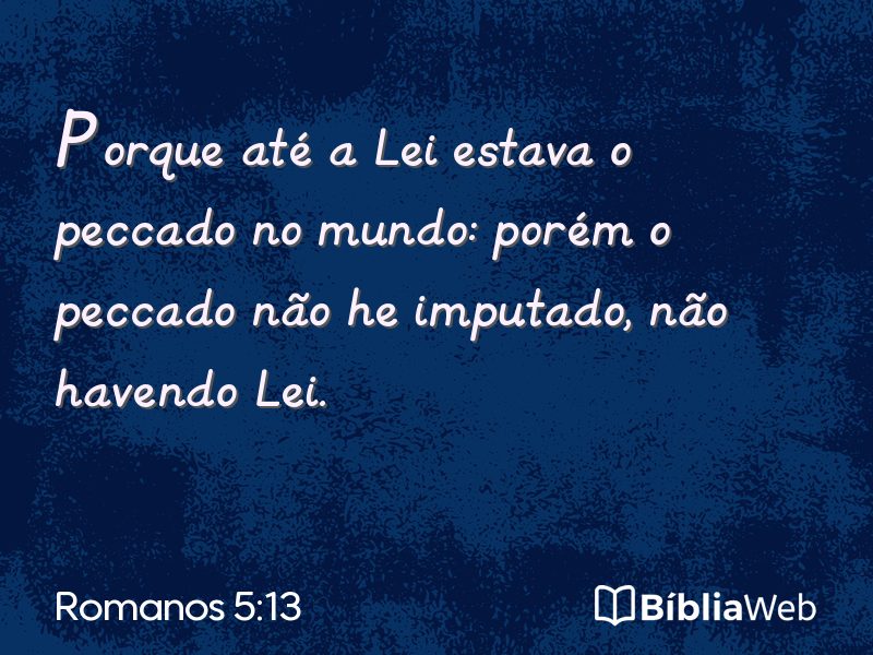 Romanos 5:13 em imagem para compartilhar
