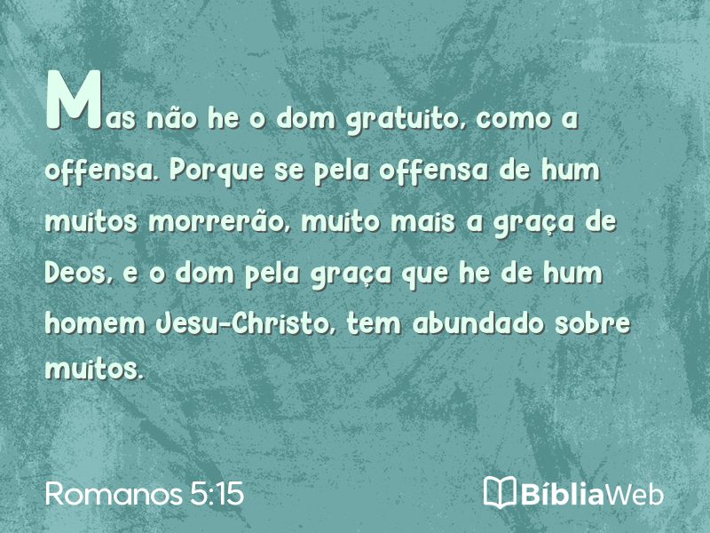 Romanos 5:15 em imagem para compartilhar