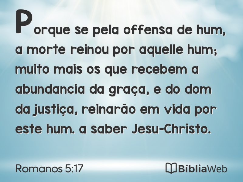 Romanos 5:17 em imagem para compartilhar