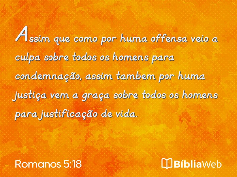 Romanos 5:18 em imagem para compartilhar