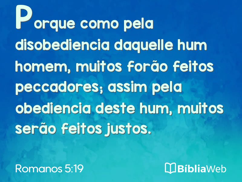 Romanos 5:19 em imagem para compartilhar