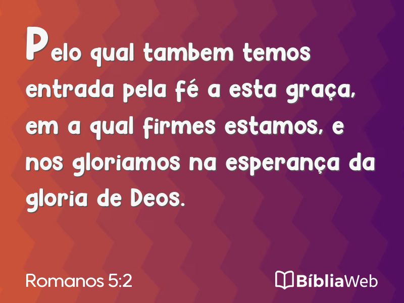 Romanos 5:2 em imagem para compartilhar