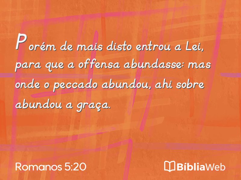 Romanos 5:20 em imagem para compartilhar