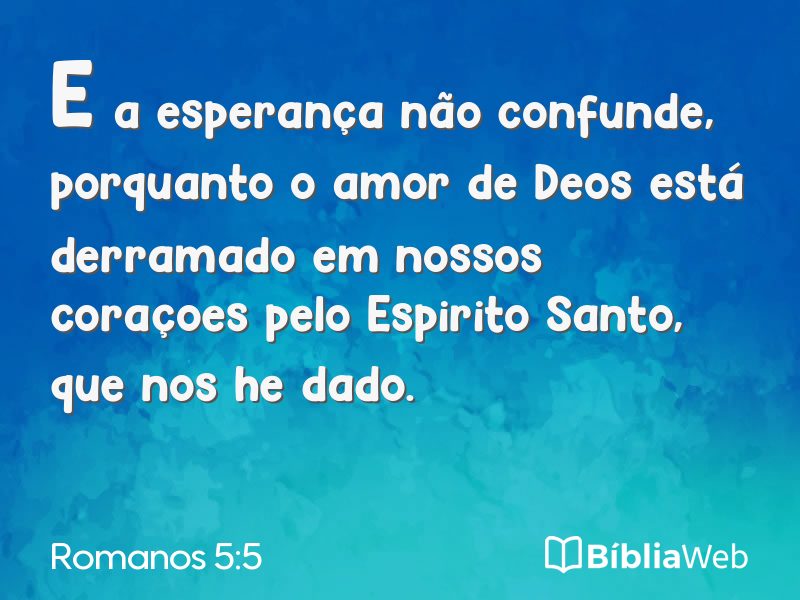 Romanos 5:5 em imagem para compartilhar
