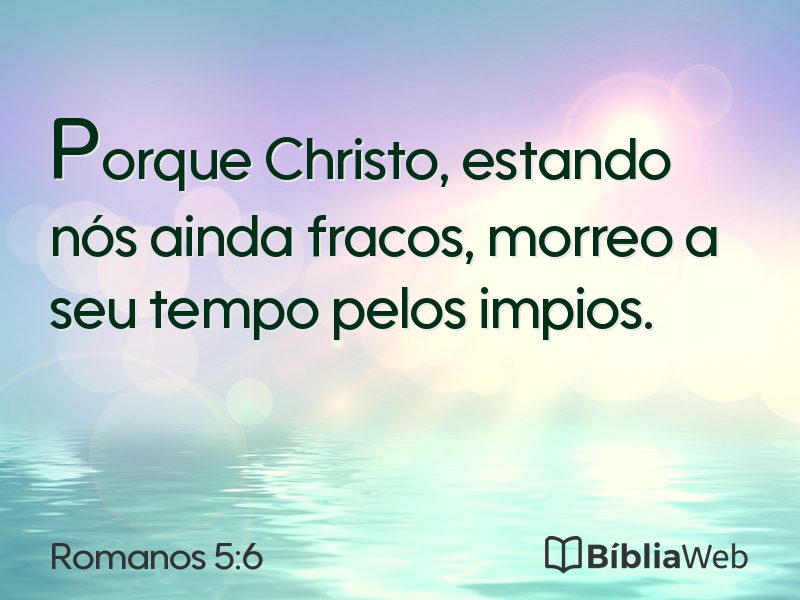 Romanos 5:6 em imagem para compartilhar