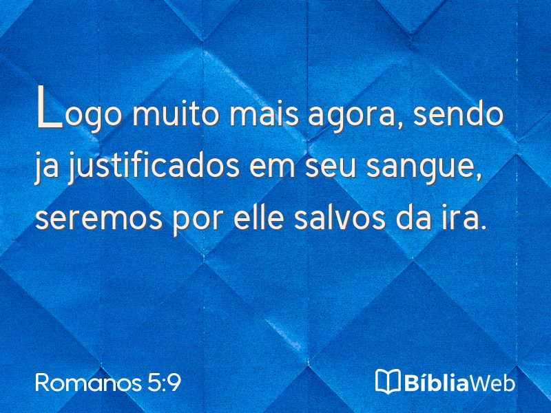 Romanos 5:9 em imagem para compartilhar