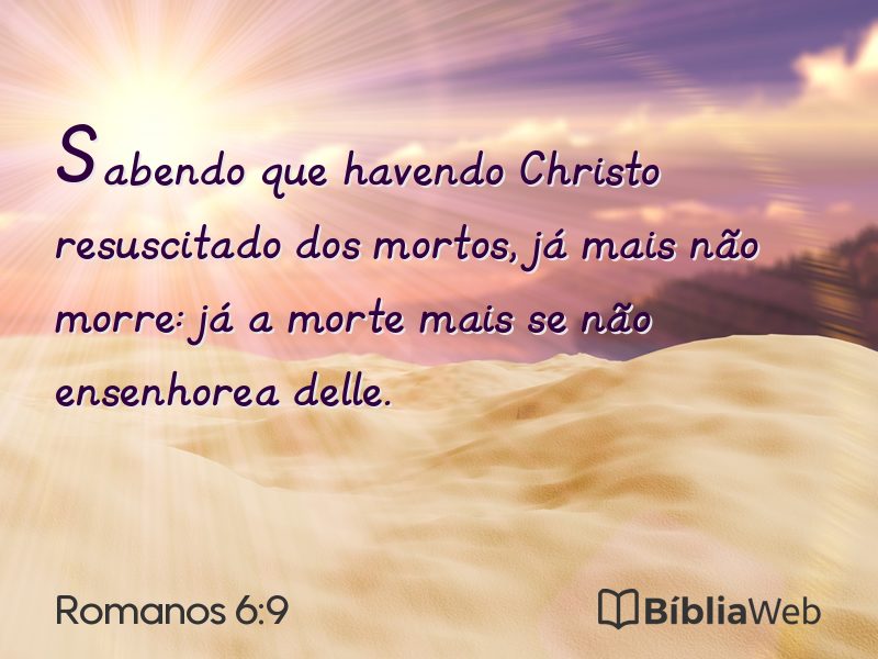 Romanos 6:9 em imagem para compartilhar