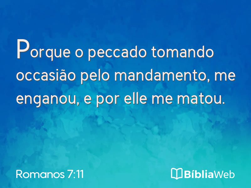 Romanos 7:11 em imagem para compartilhar