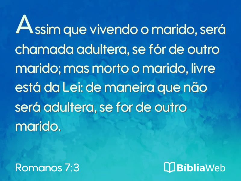Romanos 7:3 em imagem para compartilhar