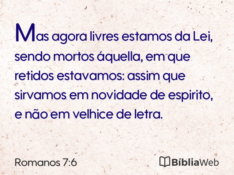 Romanos 7:6 em imagem para compartilhar