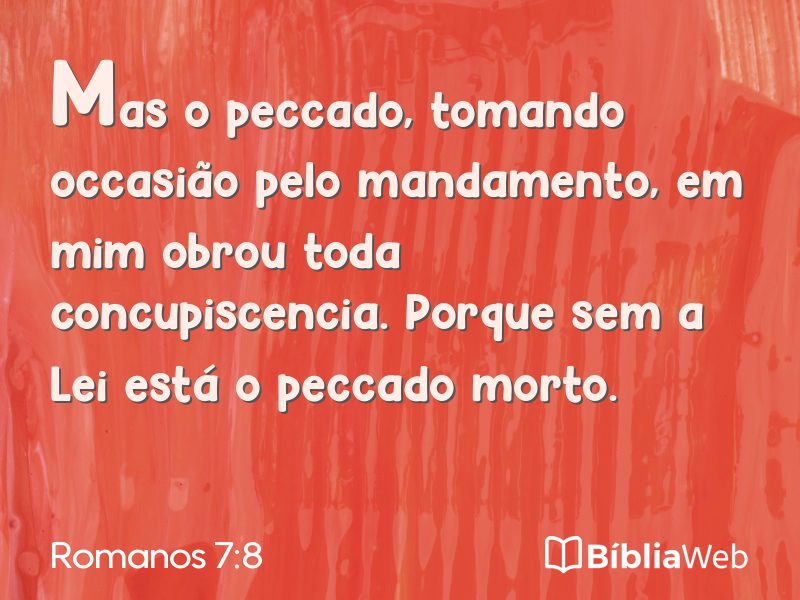 Romanos 7:8 em imagem para compartilhar