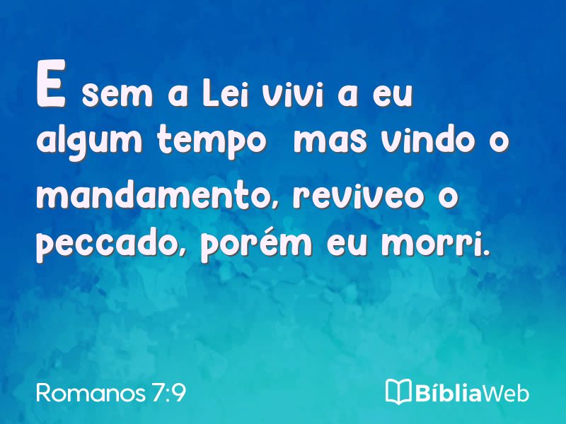 Romanos 7:9 em imagem para compartilhar