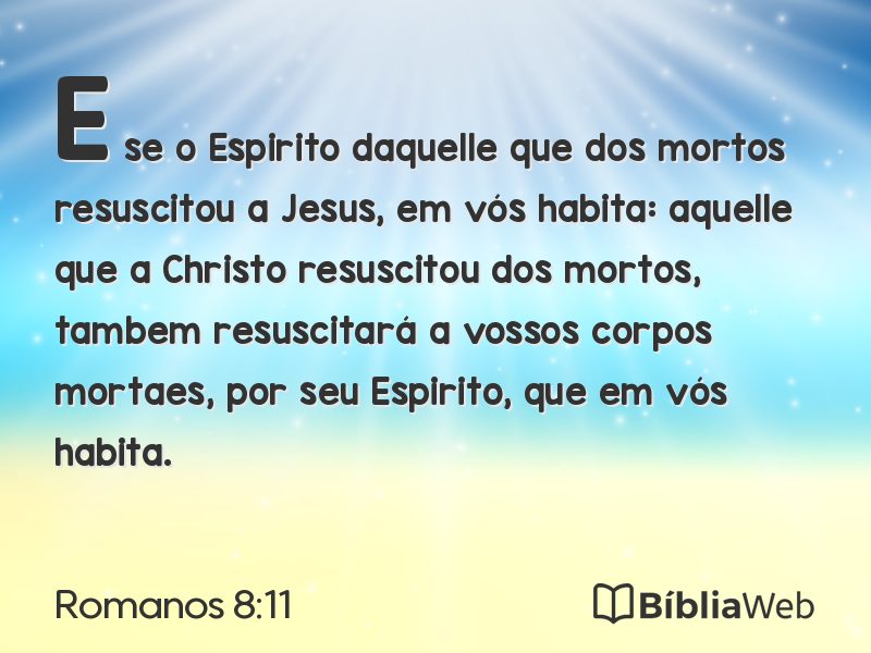 Romanos 8:11 em imagem para compartilhar