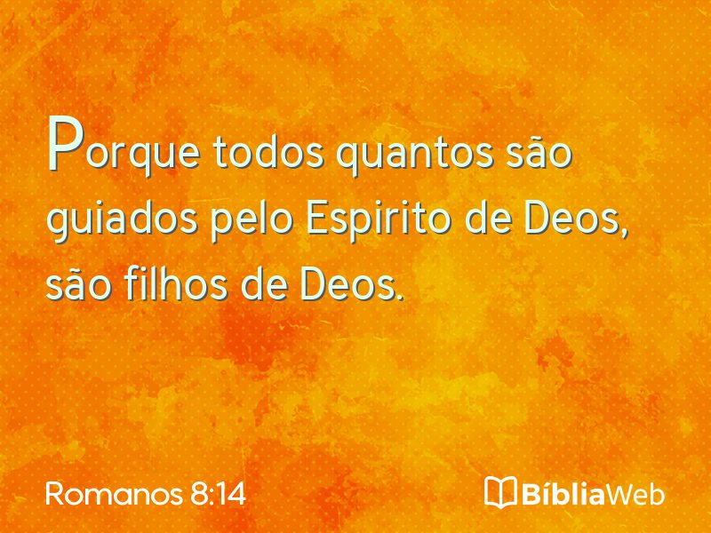 Romanos 8:14 em imagem para compartilhar
