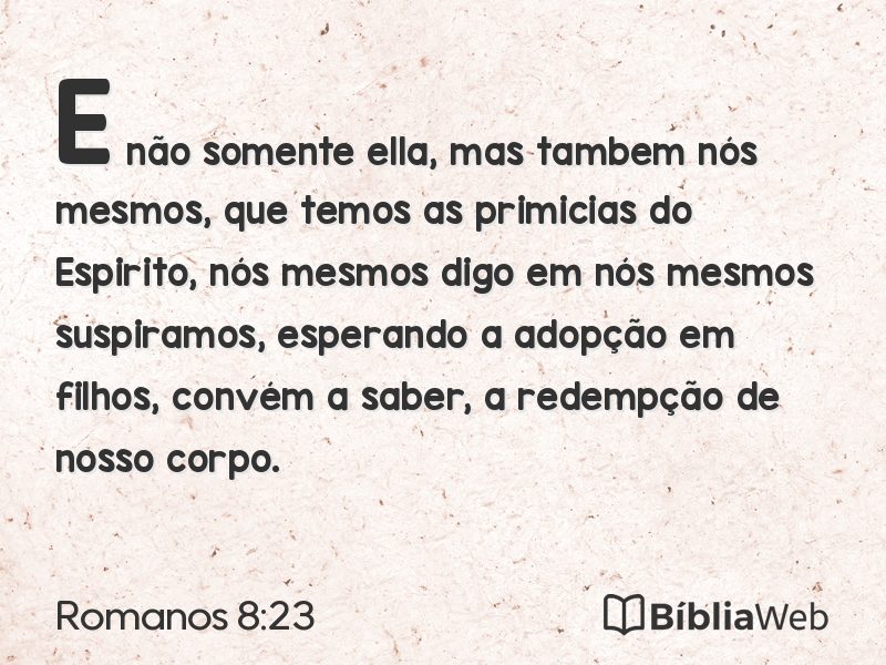 Romanos 8:23 em imagem para compartilhar