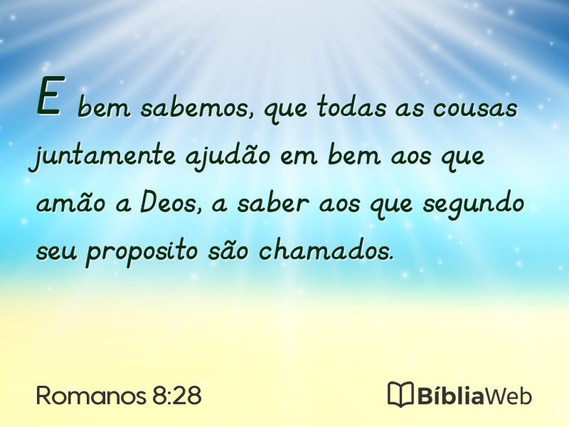 Romanos 8:28 em imagem para compartilhar