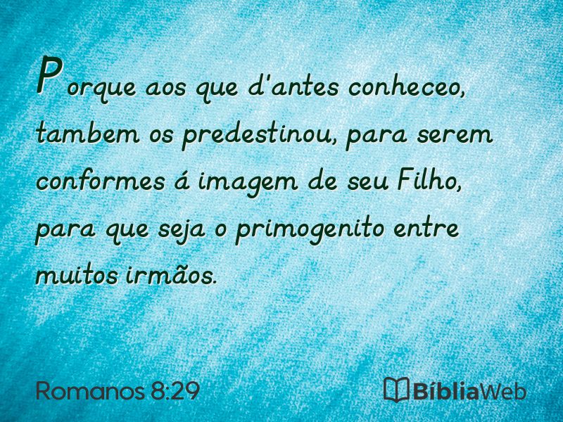 Romanos 8:29 em imagem para compartilhar