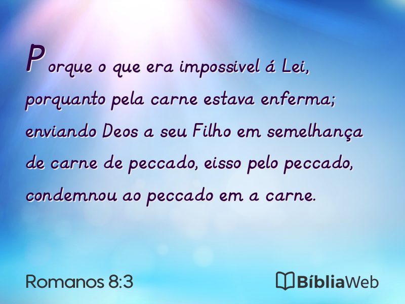 Romanos 8:3 em imagem para compartilhar