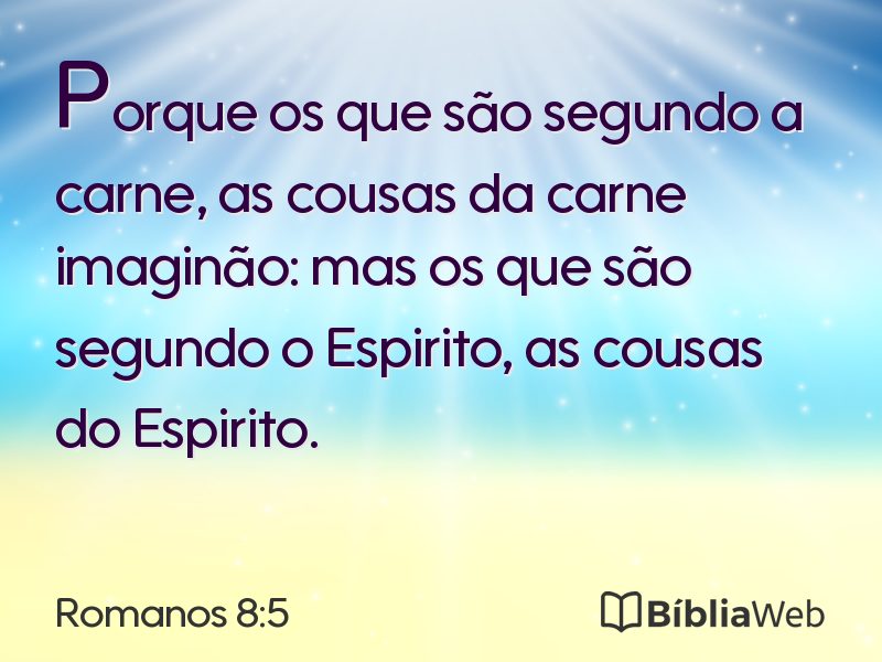 Romanos 8:5 em imagem para compartilhar