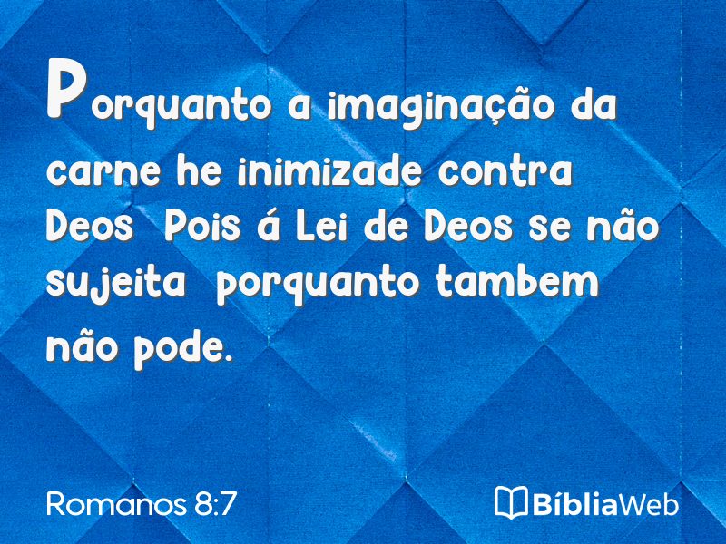 Romanos 8:7 em imagem para compartilhar