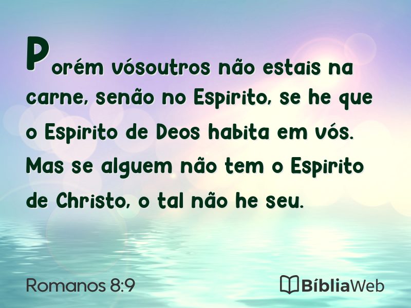 Romanos 8:9 em imagem para compartilhar