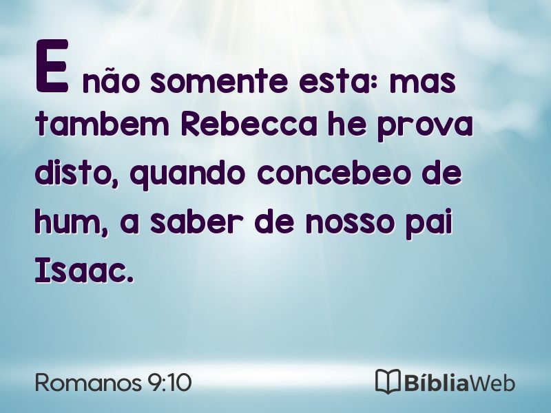 Romanos 9:10 em imagem para compartilhar