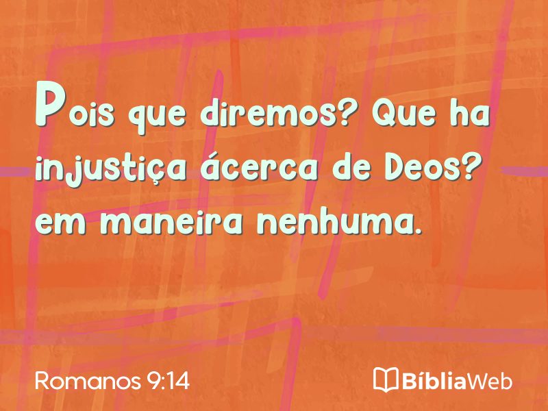 Romanos 9:14 em imagem para compartilhar