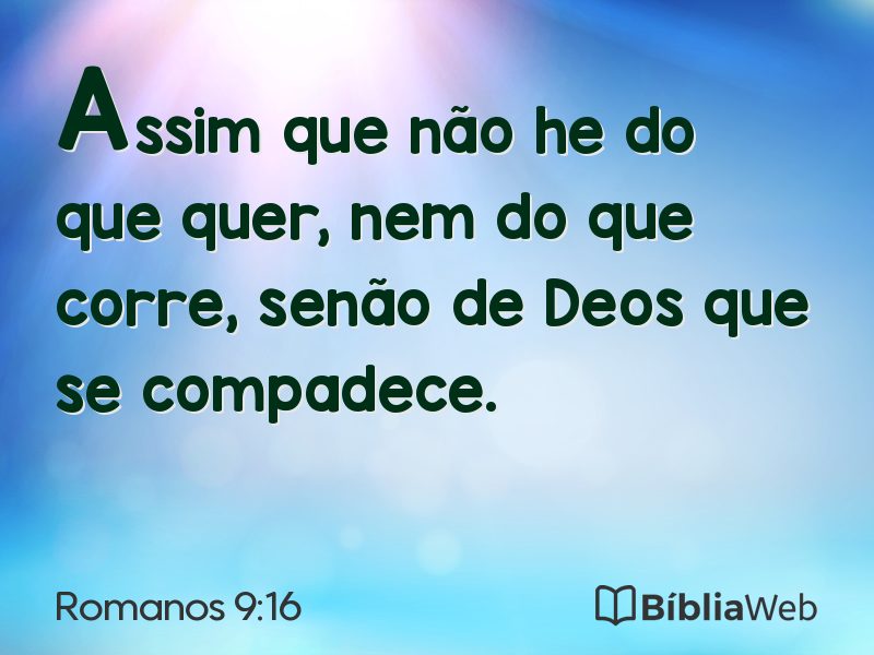 Romanos 9:16 em imagem para compartilhar
