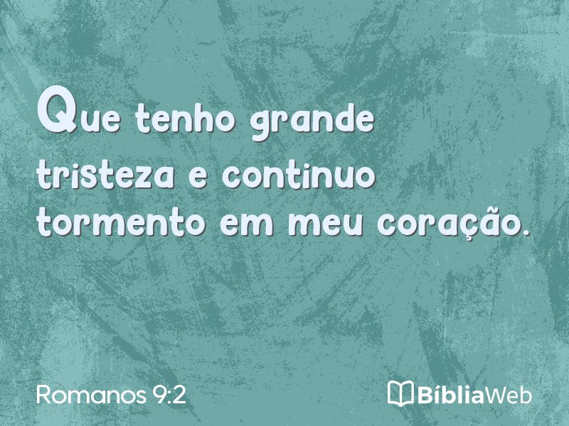 Romanos 9:2 em imagem para compartilhar