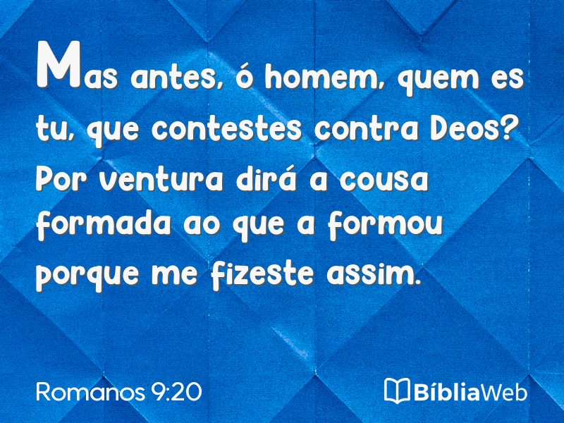 Romanos 9:20 em imagem para compartilhar