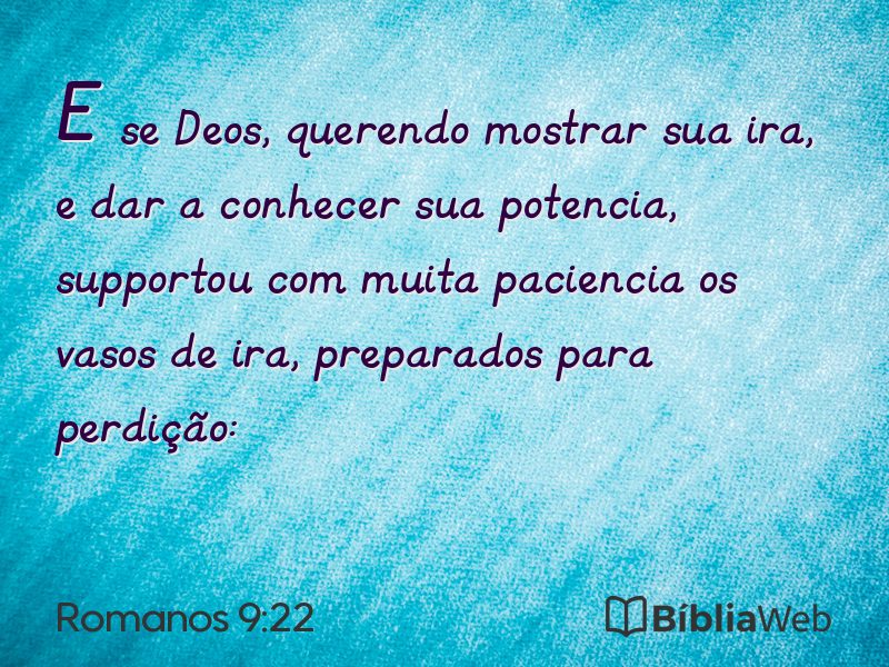 Romanos 9:22 em imagem para compartilhar