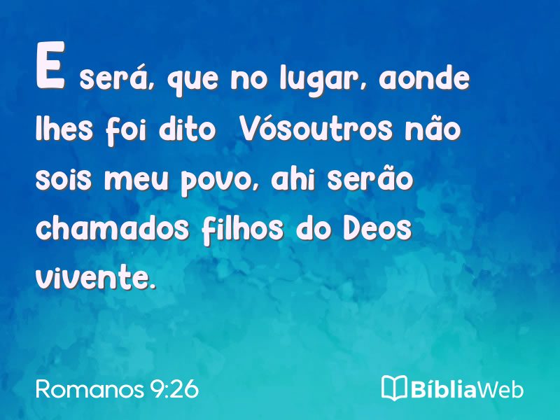 Romanos 9:26 em imagem para compartilhar
