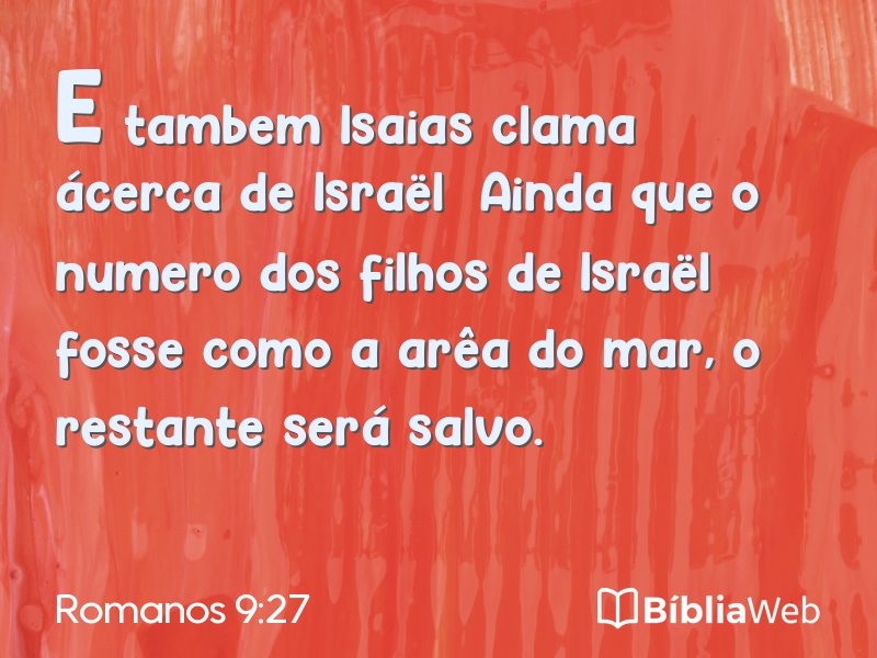 Romanos 9:27 em imagem para compartilhar