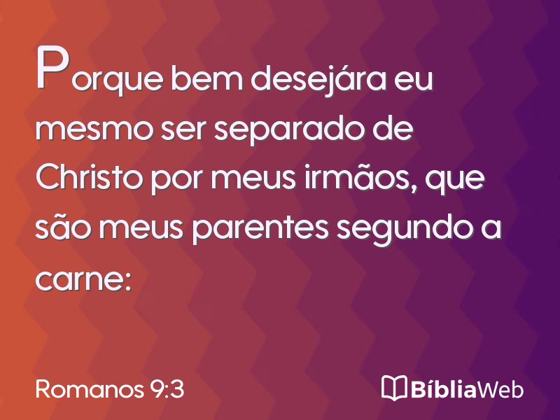 Romanos 9:3 em imagem para compartilhar